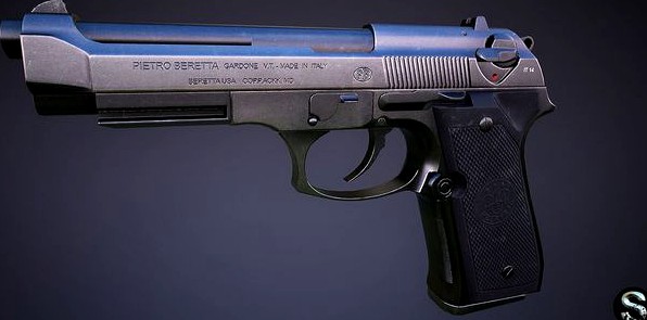 Beretta 92 Low-poly