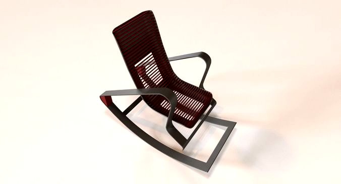 Designer Red Rocking Chair