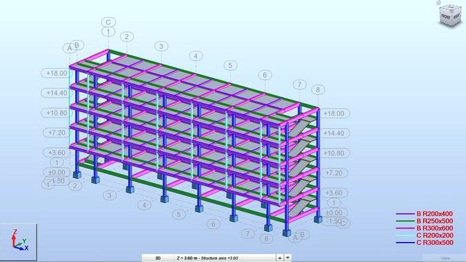 Building Structure Basic Model Revit Structure-Robot Structure