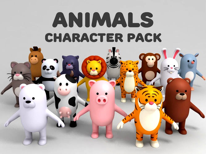 Cartoon Animals Model Pack