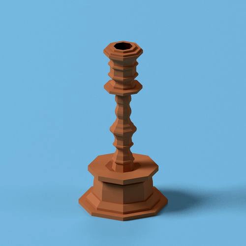 Low poly Candlestick 04