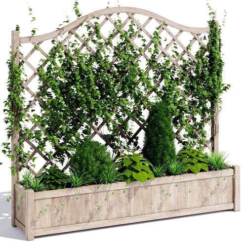 Oxford wooden trellis planter