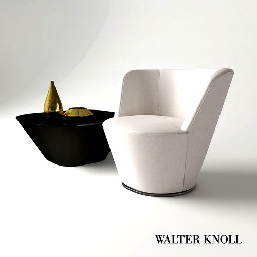 Armchair and table AMEO from Walter Knoll - Design by EOOS