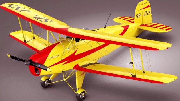 Bucker Bu131 Jungmann  Tatra T131 3D Model