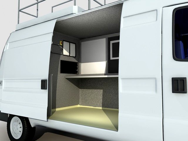 Fiat Van for radio transmission 3D Model