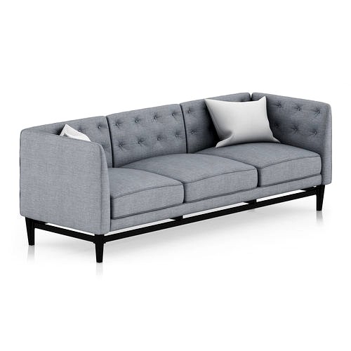 Grey Sofa with Pillows 2