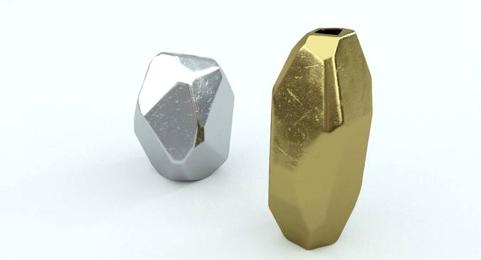Von Gold Geometric Vase