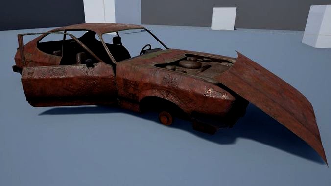 Rusty coupe low poly