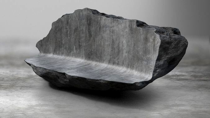 Rock Stone Obelisk Sofa Couch 3D Model