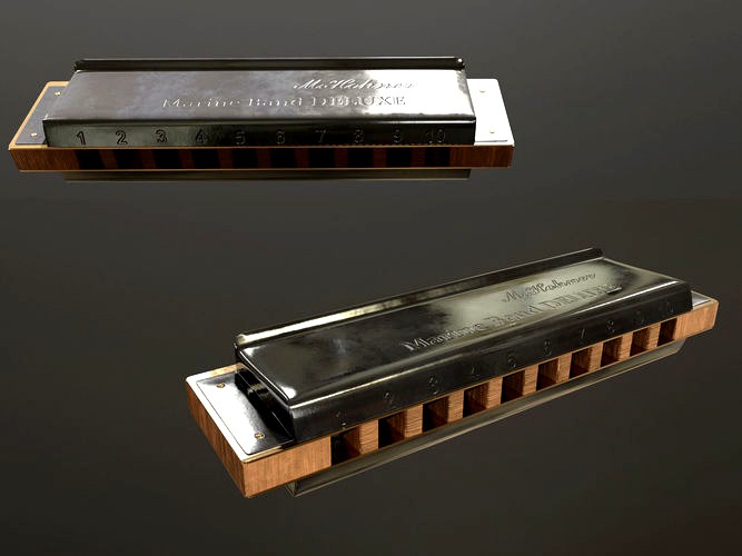 Harmonica 3D model