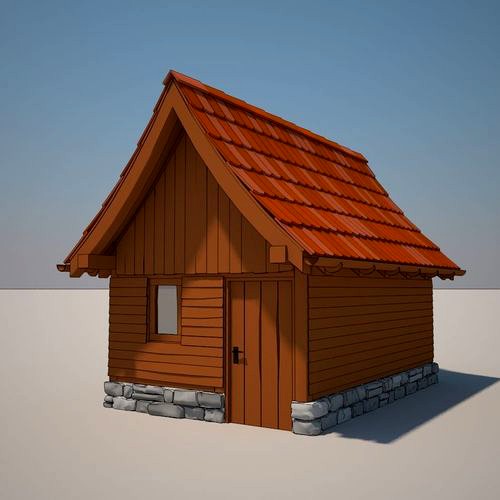 Cartoon Medieval House 06