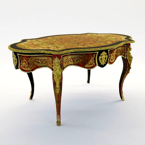 Salon table of Boulle style - France - 19th century