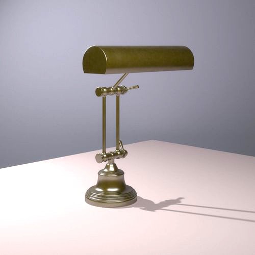 Brass Library Reading Light 3d model