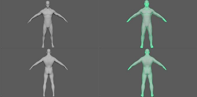 Human Character Model in Maya