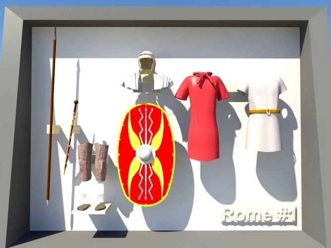 Low poly model of Ancient Rome Soldier