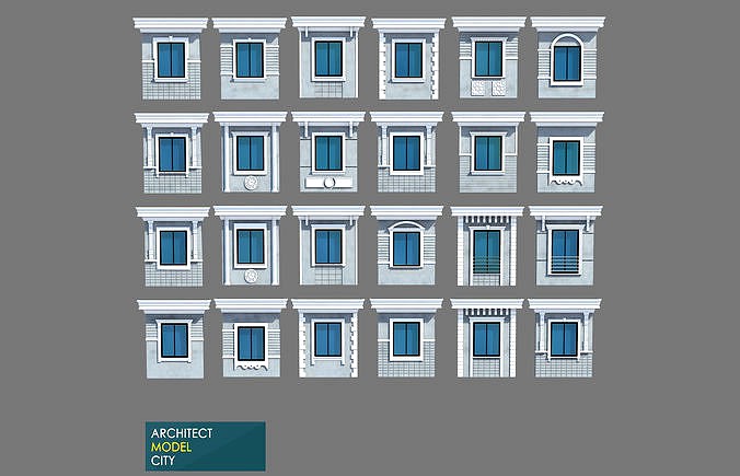 Architectural Window Model Detail 3d