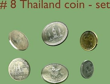 Thailand pbr - textured coin - set model  - 8