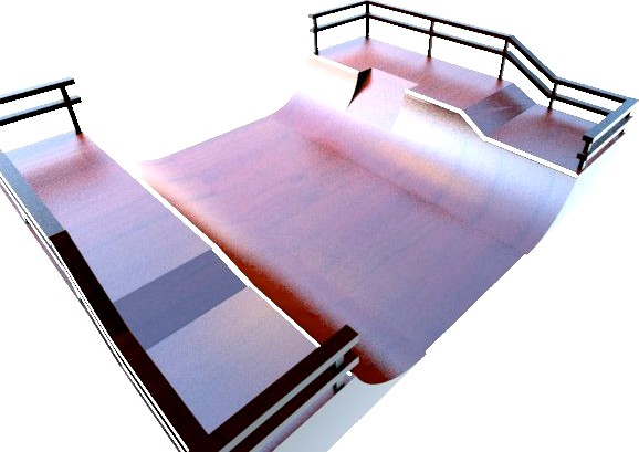 Skate BMX park ramp 3D Model