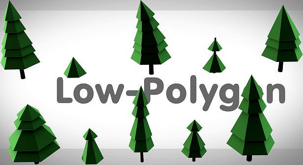 Pine Tree Low polygon 3d Model