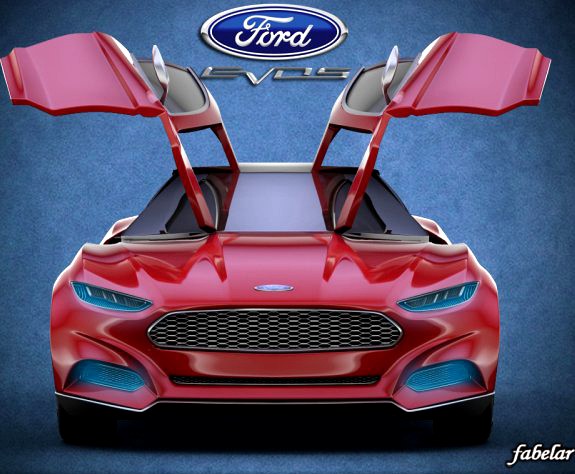 Ford Evos concept std mat 3D Model