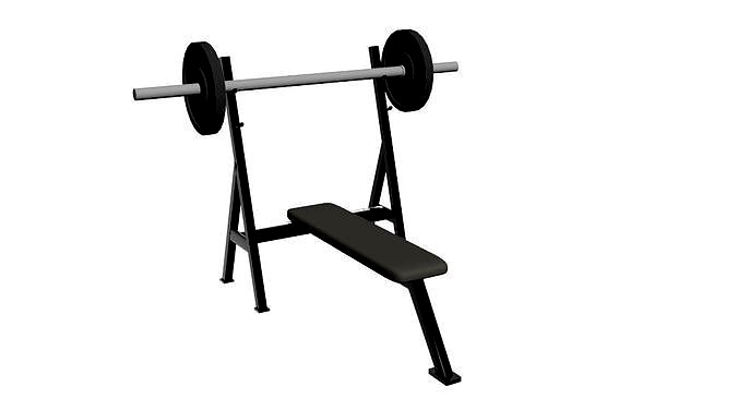 Bench Press 3d Model