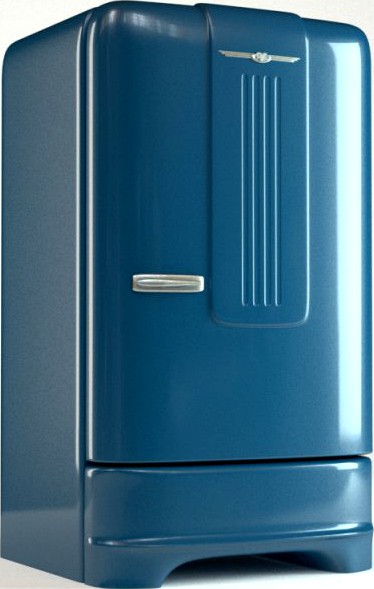 Retro Refrigerator 3D Model