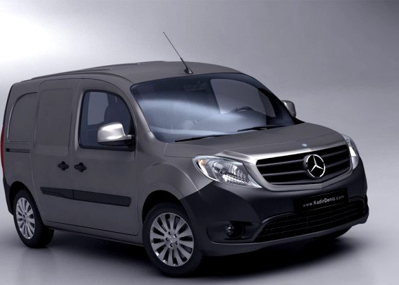 Mercedes Citan Van 2013 Low Poly 3D Model