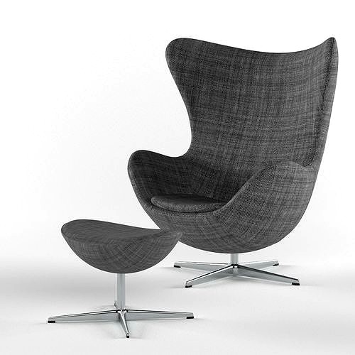 EGG lounge chair with footstool by Fritz Hansen