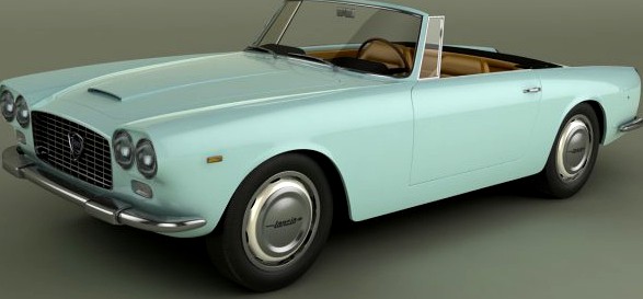 Lancia Flaminia GT Convertible 3D Model