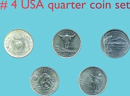 USA quarter coin - set model 4