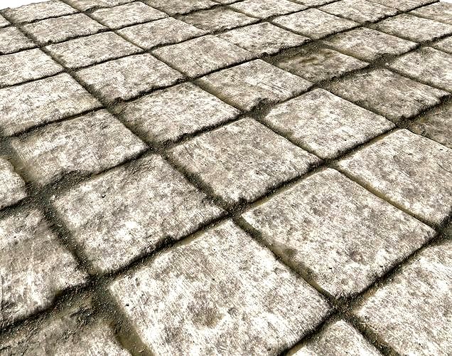 Old stone floor plates seamless PBR 2