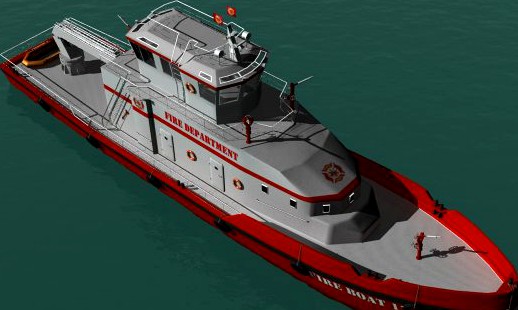 Fireboat 3D Model