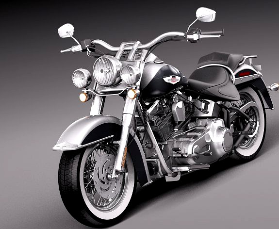 Harley Davidson Softail Deluxe 2012 3D Model