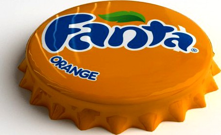 Fanta Orange Bottle Tin Cap 3D Model
