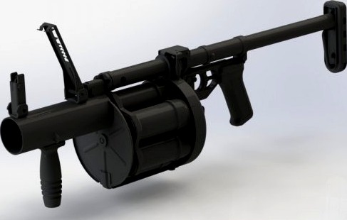 40mm 6G30 grenade launcher 3D Model