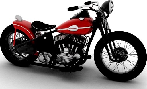 HarleyDavidson WLA Bobber 1945 3D Model