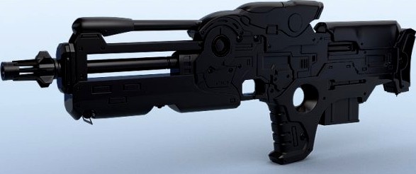 Sci Fi Gun 02 3D Model