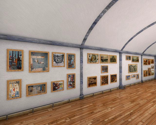 Art Gallery Exhibition Hall 2 3D Model