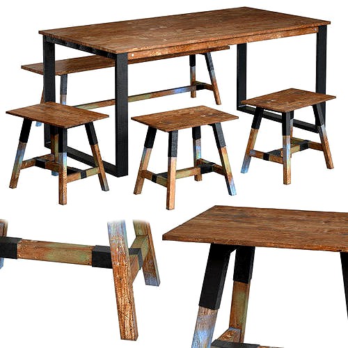 Dining Table with Chairs Look 180