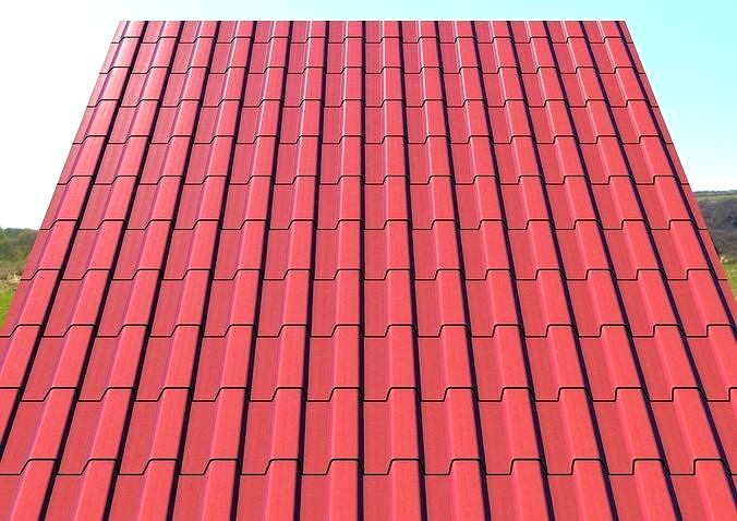 Red roof tiling material Seamles