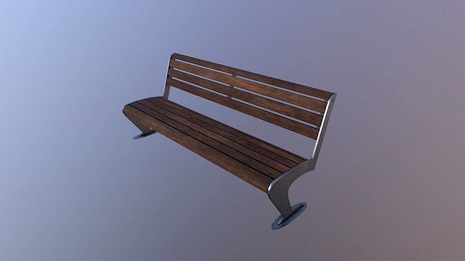 Bench Low-poly Game Ready Model