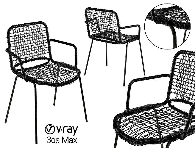 Armchair Moder with plastic and metal Allu