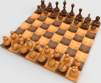 Wobble chess set 3D Model