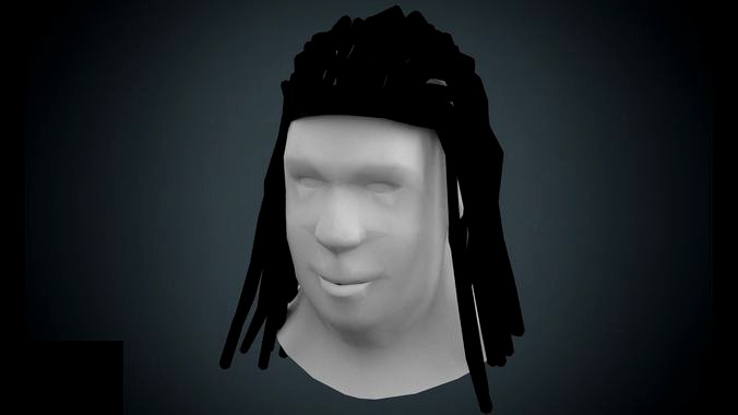 Dreadlocks low poly