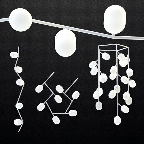 Suspended ceiling lamp brokis ivy set