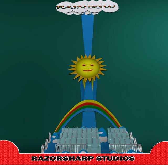 Carnival Ride Rainbow 3D Model