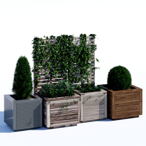 Square modern planters