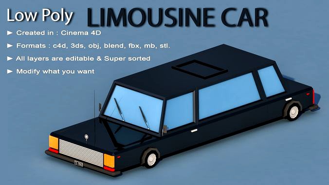 Cartoon Limousine Car