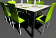 Chair and table 3D Model