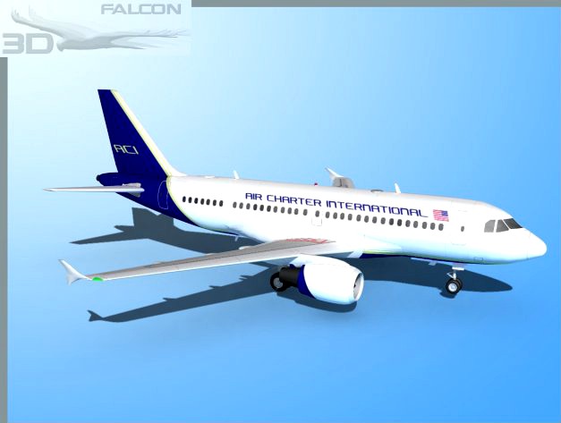 Falcon3D A319 Air Charter Intl 3D Model
